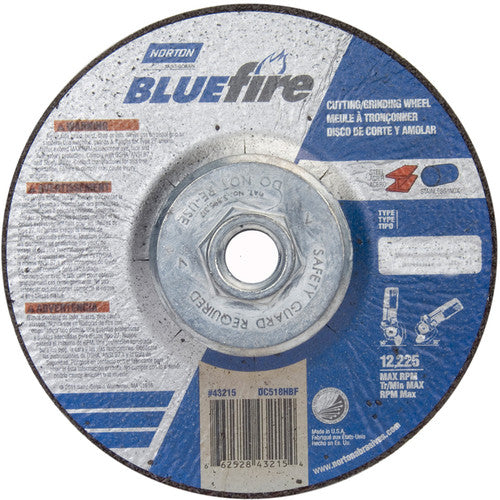 ‎5 × 1/8 × 5/8 - 11″ BlueFire Grinding Wheel ZA 30 U Type 27 - Eagle Tool & Supply