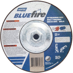 ‎7 × 1/8 × 5/8 - 11″ BlueFire Grinding Wheel ZA 30 U Type 27 - Eagle Tool & Supply