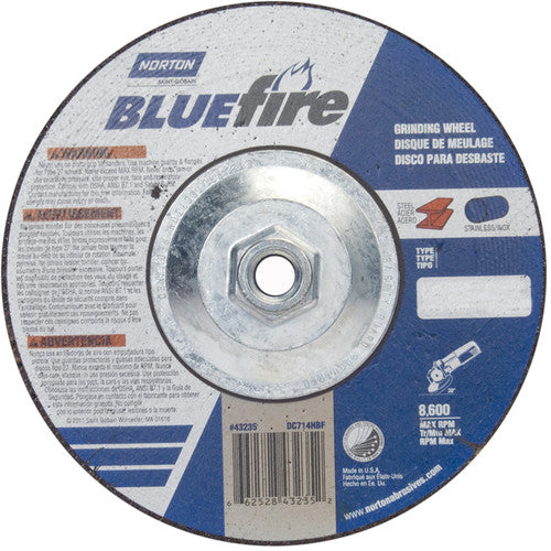 ‎7 × 1/4 × 5/8 - 11″ BlueFire Grinding Wheel ZA 24 S Type 27 - Eagle Tool & Supply
