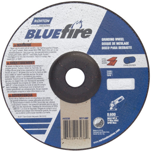 7 × 1/4 × 7/8″ BlueFire Grinding Wheel ZA 24 S Type 27 - Eagle Tool & Supply