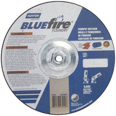 9″ × 1/8″ × 5/8″ BlueFire Non-Woven Depressed Center Wheel Type 27 Zirconia Alumina / Aluminum Oxide - Eagle Tool & Supply