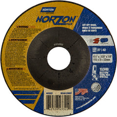 ‎4-1/2″ × 1/8″ × 7/8″ NorZon Plus Non-Woven Depressed Center Wheel Type 27 - Eagle Tool & Supply