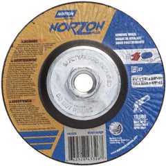 ‎4-1/2″ × 1/4″ × 5/8″ NorZon Plus Non-Woven Depressed Center Wheel Type 27 - Eagle Tool & Supply