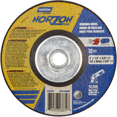 5″ × 1/4″ × 5/8″ NorZon Plus Non-Woven Depressed Center Wheel Type 27 - Eagle Tool & Supply