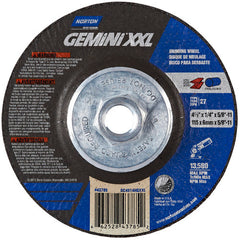 ‎4-1/2″ × 1/4″ × 5/8″-11 Gemini Depressed Center Wheel Type 27 Aluminum Oxide - Eagle Tool & Supply