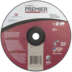 5″ × 0.045″ × 7/8″ - Zirconia Alumina - Premier Redcut - Depressed Center Wheel - Eagle Tool & Supply