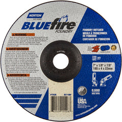 7″ × 1/8″ × 7/8″ BlueFire Non-Woven Depressed Center Wheel Type 27 24 Grit - Eagle Tool & Supply