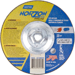 7″ × 1/8″ × 5/8″ NorZon Plus Non-Woven Depressed Center Wheel Type 27 - Eagle Tool & Supply