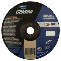 7″ × 1/4″ × 7/8″ Gemini Non-Woven Depressed Center Wheel Type 28 Saucer Aluminum Oxide - Eagle Tool & Supply