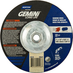 ‎7 × 1/4 × 5/8 - 11″ Gemini Long Life Grinding Wheel A 24 S Type 27 - Eagle Tool & Supply