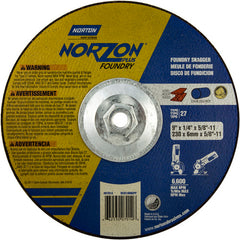 9″ × 1/4″ × 5/8″ NorZon Plus Non-Woven Depressed Center Wheel Type 27 - Eagle Tool & Supply