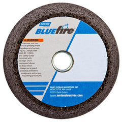 4″ / 3″ × 2″ × 5/8″-11 Snagging Wheel Blue Fire Type 11 Flaring Cup 16 Grit - Eagle Tool & Supply