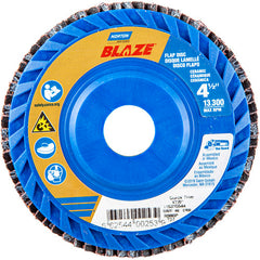 ‎4-1/2 × 7/8″ Blaze Plastic Flat Flap Disc Type 27 40 Grit R980P Premium Ceramic Alumina - Eagle Tool & Supply
