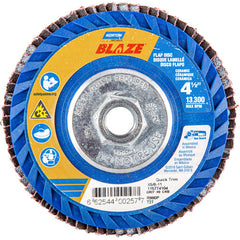 ‎4-1/2 × 5/8 - 11″ Blaze Plastic Flat Flap Disc Type 27 40 Grit R980P Premium Ceramic Alumina - Eagle Tool & Supply
