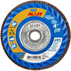 ‎4-1/2 × 5/8 - 11″ Blaze Plastic Flat Flap Disc Type 27 120 Grit R980P Premium Ceramic Alumina - Eagle Tool & Supply
