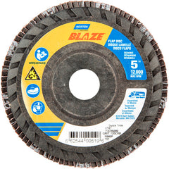 5 × 7/8″ Blaze Plastic Flat Flap Disc Type 27 120 Grit R980P Premium Ceramic Alumina - Eagle Tool & Supply