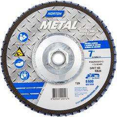 ‎7 × 5/8 - 11″ Metal Fiberglass Conical Flap Disc Type 29 P60 Grit R828 Zirconia Alumina - Eagle Tool & Supply