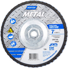 ‎7 × 5/8 - 11″ Metal Fiberglass Conical Flap Disc Type 29 80 Grit R828T Zirconia Alumina - Eagle Tool & Supply