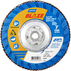 ‎7 × 5/8 - 11″ Blaze Plastic Flat Flap Disc Type 27 40 Grit R980P Premium Ceramic Alumina - Eagle Tool & Supply