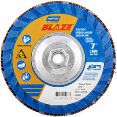 ‎7 × 5/8 - 11″ Blaze Plastic Flat Flap Disc Type 27 60 Grit R980P Premium Ceramic Alumina - Eagle Tool & Supply