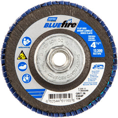 ‎4-1/2 × 5/8 - 11″ BlueFire Fiberglass Conical Flap Disc Type 29 P36 Grit R884P Zirconia Alumina - Eagle Tool & Supply
