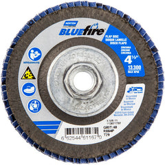 ‎4-1/2 × 5/8 - 11″ BlueFire Fiberglass Conical Flap Disc Type 29 P40 Grit R884P Zirconia Alumina - Eagle Tool & Supply