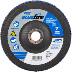 7″ × 1/4″ × 7/8″ NorZon BlueFire R884 Flap Disc Type 29 Conical 80 Grit - Eagle Tool & Supply