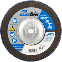7″ × 1/4″ × 5/8″ NorZon BlueFire R884 Flap Disc Type 29 Conical 80 Grit - Eagle Tool & Supply