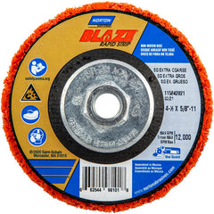 ‎4-1/2 × 5/8 - 11″ Bear-Tex Blaze Rapid Strip Non-Woven Depressed Center Disc Ceramic Alumina Extra Coarse Grit Type 27 - Eagle Tool & Supply