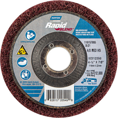 ‎4-1/2″ × 7/8″ Rapid Prep Depressed Center Finishing Wheel 150-180 Grit Aluminum Oxide - Eagle Tool & Supply