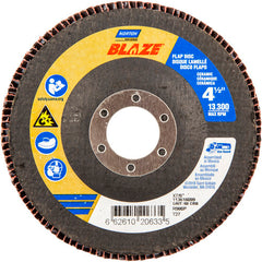 ‎4-1/2 × 7/8″ Blaze Fiberglass HD Flat Flap Disc Type 27 60 Grit R980P Premium Ceramic Alumina - Eagle Tool & Supply