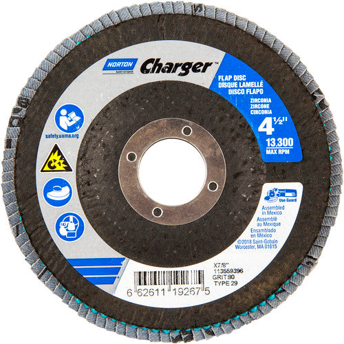 ‎4-1/2″ × 1/4″ × 7/8″ Charger R822 Flap Disc Type 29 Conical 80 Grit - Eagle Tool & Supply