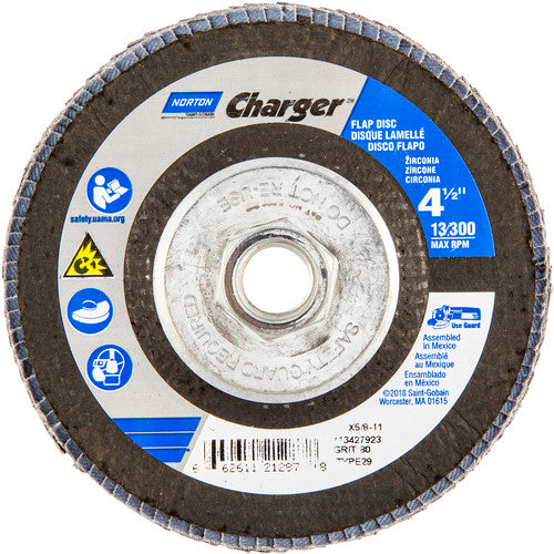 ‎4-1/2″ × 1/4″ × 5/8″ Charger R822 Flap Disc Type 29 Conical 80 Grit - Eagle Tool & Supply