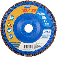 6 × 7/8″ Blaze Plastic Flat Flap Disc Type 27 40 Grit R980P Premium Ceramic Alumina - Eagle Tool & Supply