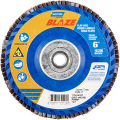 ‎6 × 5/8 - 11″ Blaze Plastic Flat Flap Disc Type 27 40 Grit R980P Premium Ceramic Alumina - Eagle Tool & Supply