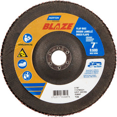 7 × 7/8″ Blaze Fiberglass Conical Flap Disc Type 29 60 Grit R980P Premium Ceramic Alumina - Eagle Tool & Supply