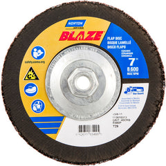 ‎7 × 5/8 - 11″ Blaze Fiberglass Conical Flap Disc Type 29 40 Grit R980P Premium Ceramic Alumina - Eagle Tool & Supply