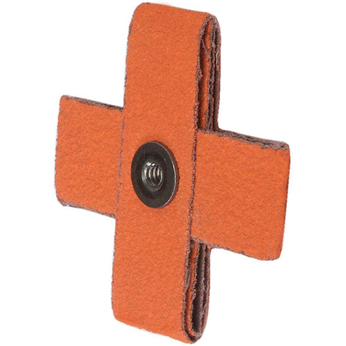 2″ × 2″ × 3/4″ Cross Pad 8-Ply 120 Grit 8-32 Eyelet Ceramic Alumina - Eagle Tool & Supply
