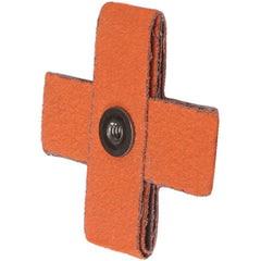 2″ × 2″ × 3/4″ Cross Pad 8-Ply 120 Grit 8-32 Eyelet Ceramic Alumina - Eagle Tool & Supply