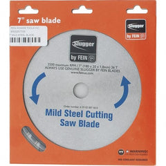 Fein - 7" Diam, 0.7874" Arbor Hole Diam, 36 Tooth Wet & Dry Cut Saw Blade - Carbide-Tipped, Standard Round Arbor - Eagle Tool & Supply