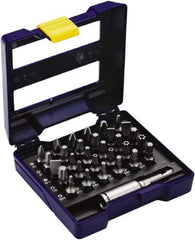 Irwin - 31 Piece, 1/4" Drive Screwdriver Insert Bit Set - #1 to #3 Phillips, 0.05 to 1/4" Hex, 1.27 to 10mm Hex, T10 to T30 Torx, #1 to #3 Square Recess - Eagle Tool & Supply