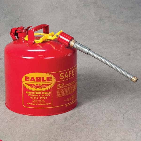 Eagle - Safety Dispensing Cans Type: Type II Safety Can Capacity: 5 Gal - Eagle Tool & Supply