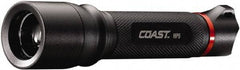 Coast Cutlery - White LED Bulb, 121 Lumens, Industrial/Tactical Flashlight - Black Aluminum Body, 1 AA Alkaline Battery Included - Eagle Tool & Supply