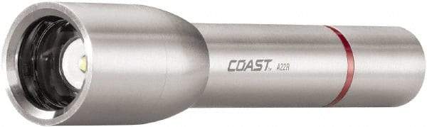 Coast Cutlery - White LED Bulb, 340 Lumens, Industrial/Tactical Flashlight - Silver Stainless Steel Body, 3 AA Batteries Included - Eagle Tool & Supply