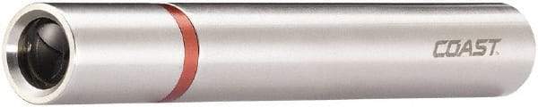 Coast Cutlery - White LED Bulb, 18 Lumens, Mini Flashlight - Silver Stainless Steel Body, 1 AAA Alkaline Battery Included - Eagle Tool & Supply