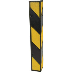 Vestil - 6" Long, Rubber Corner Protectors - Yellow/Black - Eagle Tool & Supply