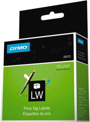 Dymo - 15/16" Wide x 15/16" Long, White Price Tag - For DYMO LabelWriter Printers - Eagle Tool & Supply