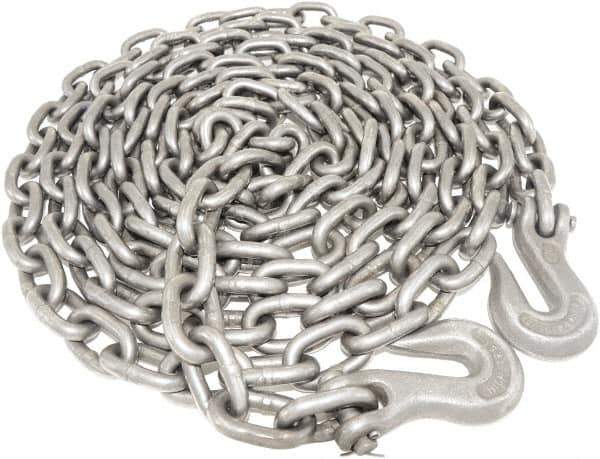 Value Collection - 3/8" Welded Tie Down Chain - 5,400 Lb Capacity, Grade 43, Self-Colored Finish - Eagle Tool & Supply