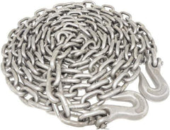 Value Collection - 3/8" Welded Tie Down Chain - 5,400 Lb Capacity, Grade 40, Self-Colored Finish - Eagle Tool & Supply