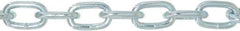 Value Collection - #4/0 Welded Passing Link Chain - 600 Lb Capacity, Zinc Plated Finish - Eagle Tool & Supply